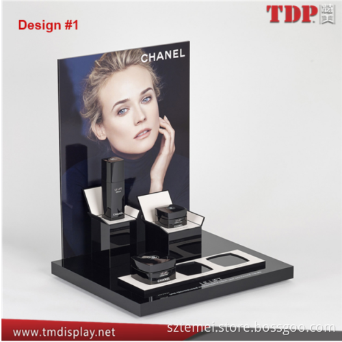 factory wholesale Christmas promotion makeup display stand, acrylic cosmetic display